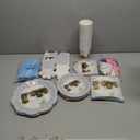 Cat Birthday Decorations, Kitty Dinnerware Set, Banner, Favor Boxes, Balloons (Serves 24, 217 Pieces)