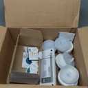 EZVALO Under Cabinet Lighting with Charging Station,1000mAh Rechargeable Puck Lights with Remote, 3 Color Temps & 12 RGB Closet Lights, Dimmable Motion Sensor Lights for Shelf, Kitchen (6 Packs) (White)