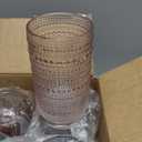 Mfacoy Colored Hobnail Drinking Glasses Set of 6, 12oz Vintage Kitchen Glassware, Embossed Beaded Glass Cups, Water Glasses, Beaded Colorful Water Tumbler for Cocktail, Juice and Various Mixed Drinks