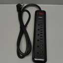 Prime Wire & Cable PB922009 6-Outlet Power Strip with Right Angle Plug and 14-3 SJT 3-Feet Cord,Black