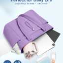 TOPDesign Puffy Tote Bag for Women with Cup Holder & Laptop Compartment & Cosmetic Bag & Trolley Sleeve for Work, Travel