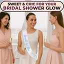 2 x Bride to Be Sash and Veil Lovely White Bride Sash Featuring Rainbow Letters, Soft Satin & Safety Pin, Flowing Cascading Veil with Secure Comb Unique Bachelorette Party Favors & Bridal Shower Gifts