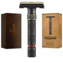 VIKINGS BLADE Adjustable Double Edge Safety Razor + Luxury Case. Smooth, Reusable, Eco-Friendly (The Emperor Meiji)