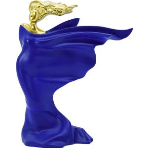 Elegant Resin Sculpture Decor Golden Lady with Flowing Gown Design,  Modern Art Home Accent for Living Room, Office, and Gift Giving