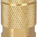 WYNNsky Industrial Air Coupler, 1/4 Inch Body Size, 3/8 Inch NPT Female Threads Size, Brass Air Hose Fittings
