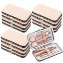 12 Pcs Manicure Set, Stainless Steel Nail Clippers Set, Mini Manicure Kit, Travel Grooming Nail Kit with Leather Bag for Men and Women
