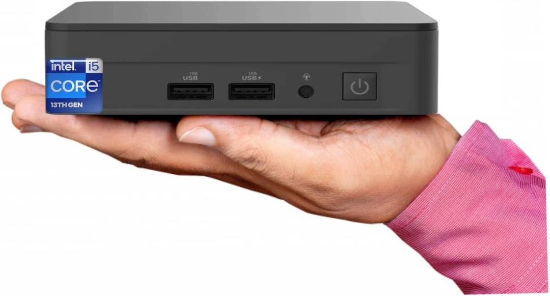 ASUS NUC 13Pro Business Mini Desktop, Intel 13th Gen i5 Processor(8Core, 12Threads with Up to 4.6GHz), 16GB RAM, 256GB PCIe SSD, Ultra-Quiet Design, Space-Saving, Wi-Fi 6E, USB-C, Windows 11