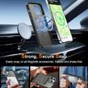 SEXYMOM Enhanced Magnetic for iPhone 15 Pro Case with Screen Protector - Wireless Charging Compatible,21ft Military-Grade Drop Tested, Shockproof Slim Fit Translucent Matte Cover - Black