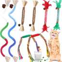 Silvervine Sticks for Cats & Cat Chew Rope Toys for Indoor Cats Dental Care Teeth Cleaning, Kitten & Cat Teething Toys for Health, Cat Chew Stick Suitable for All Breeds of Aggressive Chewers Cat