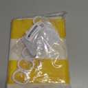 Emvency Stripe Shower Curtain Waterproof Vertical White Yellow Striped Polyester Fabric 72 x 78 Inches Set with Hooks