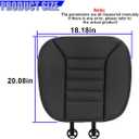 Craedli Car Seat Cushion Pad, Memory Foam Automotive Seats Cushion with Non-Slip Silicone Bottom, Comfort Breathable Pain Relief Vehicle Seat Protector for Home and Office Chairs (Black)