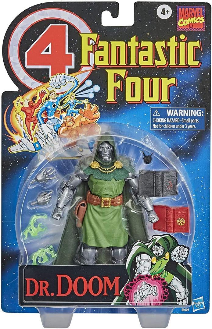 Marvel Vintage Series 6-inch Scale Dr. Doom Fantastic 4 Action Figure Toy, 10 Accessories, Marvel Super Hero Collectible Series, Ages 4 and Up