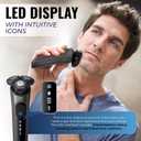 Philips Electric Shavers for Men, Rechargeable Wet/Dry Electric Shaver with SenseIQ Technology, Cordless Electric Razors for Men with Pop-up Trimmer, Travel Case