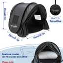 Sleep Bed Tent for Head, Pop-up Blackout Sleep Tent, with Dual-Layer Blackout and Mesh Door Curtains, Head Tent for Sleeping, Night Shifts, Napping, Travel, Dorms, Sunbathing, 30.7" L x 22.4" H x 27.6" W