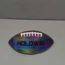 Holographic Luminous Light Up Reflective Football for Night Games & Training, Glowing in The Dark, Great American Football Toy Gifts for Boys, Kids, Men (Junior (Size 6), Black)