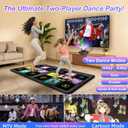 Dance Mat for Kids & Adults - Wireless Electronic Dance Pad with HDMI Plug & Play, 2-Player Dance Game Mat, Exercise Mat for Family Parties, Birthday Gift for Boys Girls Ages 6+, 65.4" x36.6"