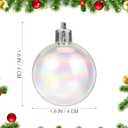 NUOBESTY 12Pcs Iridescent Ornaments Balls Clear Christmas Bulbs Plastic Fillable Ornaments Clear Christmas Balls for DIY Crafts(4cm)