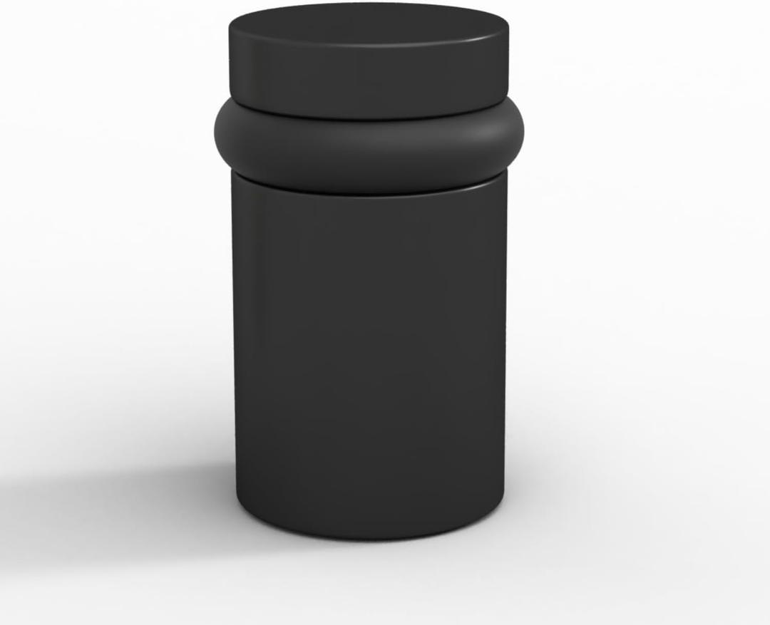 Mega Handles Floor Door Stopper, Black Stopper Quickly Installed Wall Protector, Wall Protectors from Door Knobs, Floor Door Stop with Mounting Hardware Included - Matte Black - 2 Inch (1 Pack)