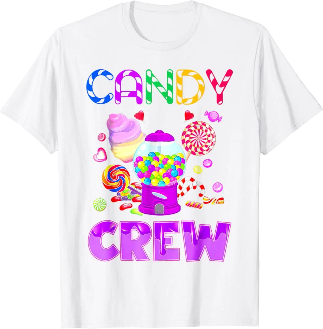 Candy Land Candy Crew Decorations Sweetie Candy Squad T-Shirt, Size: L