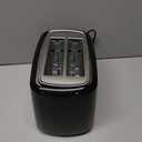 Toastmaster 2-Slice Toaster - Black with Stainless Steel - Kitchen Essential for Sandwich Bread & Breakfast Toast - Toaster with Wide Slots, High Rise Toast Lift & Cool-Touch Exterior