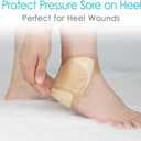Heel Bordered Silicone Foam Dressing Waterproof Adhesive Sacral Bandages with Absorbent Padding for Elbow Wrist Foot Pressure Bed Sore Hip Knee Replacement Surgery 8.26"x8.26" 2 Pack