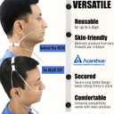 Acanthus - Nasal Cannula Holder - Adjustable Oxygen Tube Holder - Elastic Snap Button Design - Latex-Free - Ear Protection - Made in USA