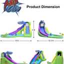 ACTION AIR Inflatable Water Slide, Shark Bounce House with Slide for Wet and Dry, Playground Sets for Kids Backyard, Water Spray & Water Pool, Durable Sewn with Extra Thick Material, 15'L x 10.5'W x 8'H