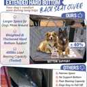 Back Seat Extender for Dogs Truck-Large Space, Hard Bottom Dog Pet Seat Cover Back Seat, Waterproof Dog Hammock for Crew Cab Trucks F150, RAM1500, Sierra, Tundra, Silverado, Grey