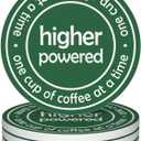 zcyhtqp, One Cup of Coffee at a Time, Funny Absorbent Round Ceramic Stone Coasters Set of 4 with Cork Base, Funny Coffee Coasters, Gifts for Home, Kitchen, Office Table Dcor