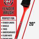 Adam's Polishes Fender Brush - Rubberized, Professional Long Handle Car Wash Brush
