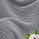 David's Home Soft Cooling Muslin Blanket King Size, 60% Rayon 40% Cotton, Breathable Lightweight Cool Blanket for Hot Sleepers, 4-Layer Cozy Gauze for Bed, 108"x90", Grey