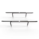 Universal Bed Slats Center Support System | Fully Adjustable Length & Height Tubular Steel with 4 Legs | Fits California King, King, Queen & Full Bed Frames