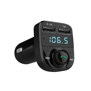Bluetooth FM Transmitter for Car, Wireless Radio Adapter with HandsFree Calls, Dual USB Charger (3.5A), LCD Display, Noise Cancellation for iPhone/Android