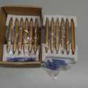 Goo-Ki 12 Pack 5 Inch 128mm Hole Center Cabinet Pulls Antique Brass Zinc Alloy Kitchen Drawer Pulls Drawer Handles 5.45 Inch Length 2202-GT-128-12