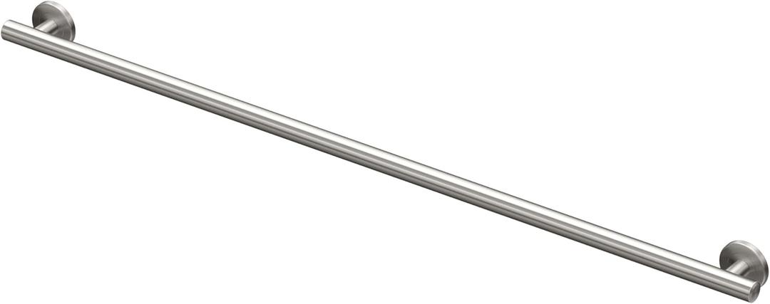 Gatco 897 Latitude II 48-Inch Grab Bar - ADA Compliant Wall Mount Stainless Steel Safety Bar for Bathroom, Satin Nickel Finish