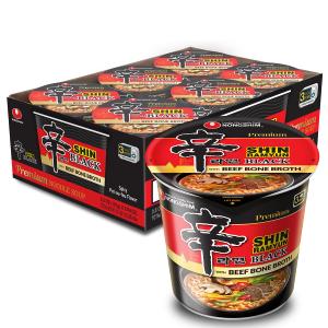 Nongshim Shin Black Noodle Soup, Spicy, 3.5 Ounce (Pack of 6) (EXP 07/09/27)
