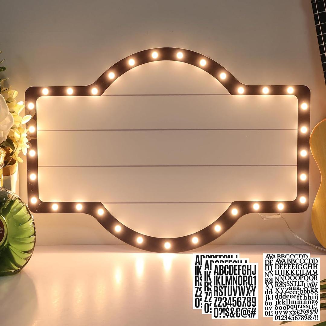 20IN Wedding Bottle Service Sign, Personalized Wedding Entrance Props Led Marquee Sign for Reception, Custom Light up Marquee Sign with Stickers for Bridal Engagement Anniversary Nightclub Gift