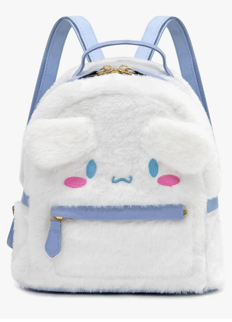 Blue Kids Backpack, Kawaii Stuff Plush Backpack, Adorable Bag Handbag for Girls Kids Fans Birthday Present School Supplies