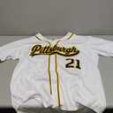 Custom Mens/Women/Youth Pittsburgh Baseball Stitched T-Shirt for Sports Fan (X-Large)