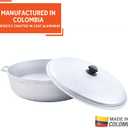 IMUSA GAU-80508 Jumbo Traditional Natural Caldero for Cooking and Serving, 18 Quart, Silver