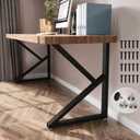 Metal Legs for Table K Shape 28" H Tall Industrial Black Table Legs Heavy Duty Metal Desk Legs Set of 2(Without Boards)