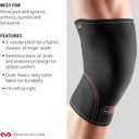 McDavid Knee Compression Sleeves. Lightweight Neoprene Support, Men/Women, for Left & Right Knee, Fits Men & Women, Includes 1 Sleeve, Black (XXLARGE)