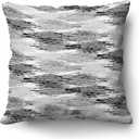 Americanflat 18x18 Throw Pillow with Sewn-in Insert - All-in-One Decorative Pillows - No Cover Needed - Soft and Durable Cushion for Bed or Sofa - Polyester - Black, Grey and White