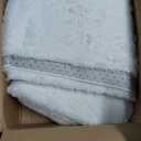 GarveeHome 9x12 Fluffy Area Rug- Shag Area Rug for Living Room, Shaggy Large Indoor Thick Living Room Carpet with Non-Slip Backing, Soft Plush Fuzzy Carpet for Bedroom, 9x12, White