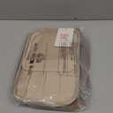 Prite Makeup Bag, Large Capacity Portable Travel Cosmetic Bag, Waterproof Makeup Organizer for Women with Handle and Divider (001 Brown)