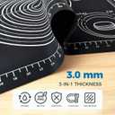 Extra Large Baking Mat - 26" Silicone Pastry Mat, Reusable Non-Stick Dough Mat with Measurement for Fondant, Rolling Dough, Pie Crust, Pizza and Cookies, Black
