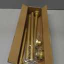 Tension Curtain Rod 30 To 49 Inch Gold Tension Rods Adjustable Spring Loaded Curtain Rods 7/8" Curtains Rods No Drilling Tension Rods For Windows Bedroom Closet Doorway Door 2pcs