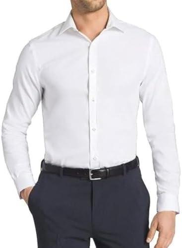 Mens Dress Shirts Stretch Slim Fit Long Sleeve Dress Shirts for Men Casual Business Regualr Fit Button Down Shirt L