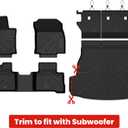 LASFIT Floor Mats & Trunk Mat & Backrest Mat for Toyota RAV4 2026 Hybrid (Not Fit Plug-in Hybrid. Fit for Cargo with Subwoofer) RAV 4 All Weather TPE Custom Fit Automotive Car Liner Accessories Black