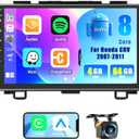 4G/WiFi - 8 Core 4+64G Inefala for Honda CRV 2007-2011 Android 15 Car Stereo with Wireless Carplay & Android Auto, 9" Touchscreen with GPS BT5.0 FM/AM/RDS Radio EQ/DSP SWC Backup Camera Mic